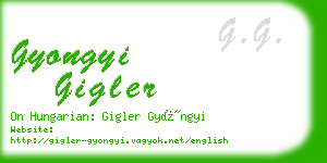 gyongyi gigler business card